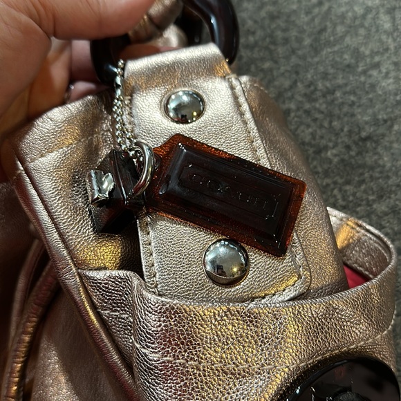 Metallic pink leather Coach bag used one day - Picture 11 of 11